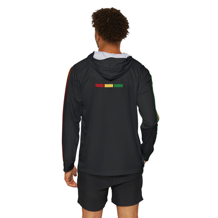 Mens Sports Hoodie Red Black Green Yellow Stripes - Mens | Hoodies | Sports