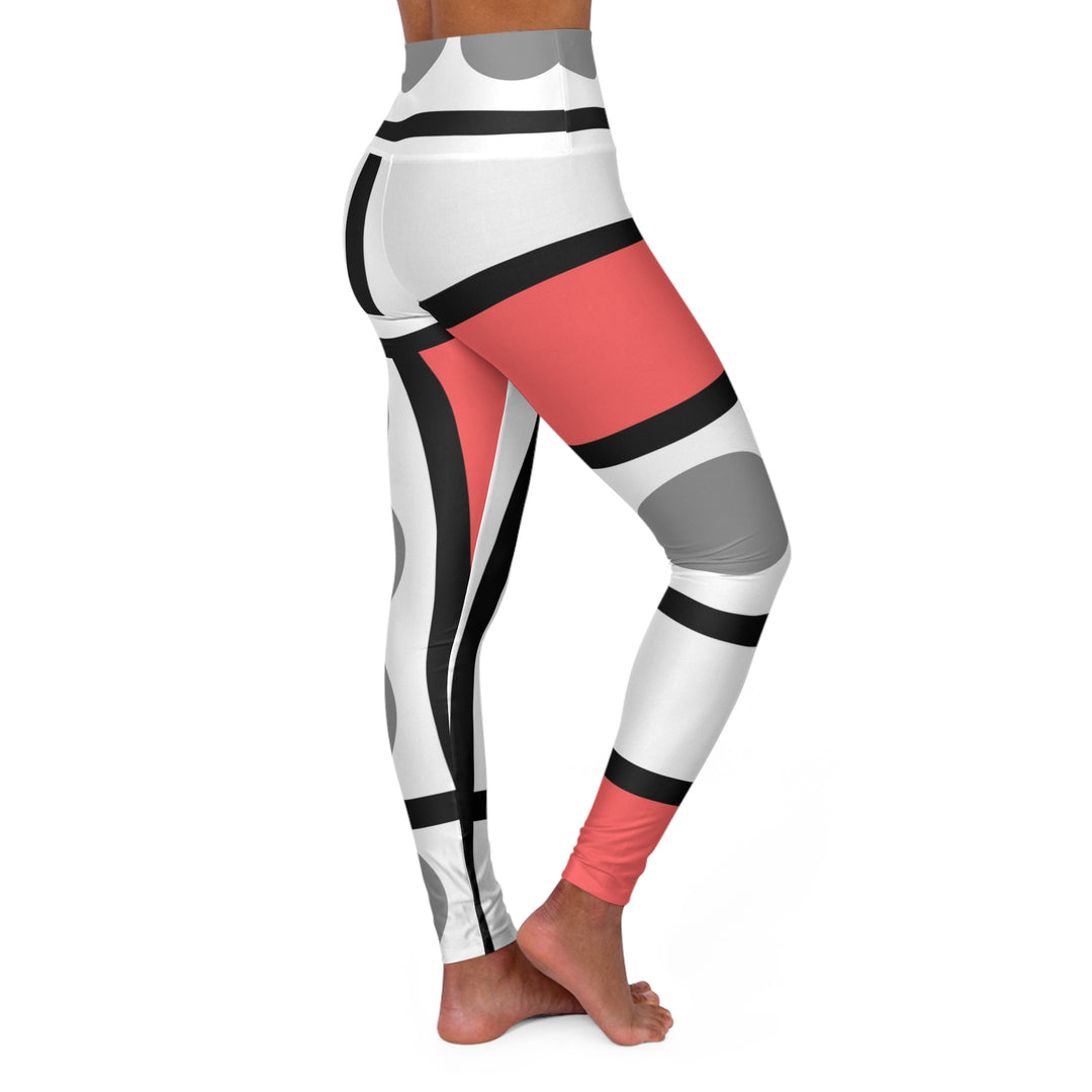 Womens High-waist Fitness Legging Yoga Pants Pale Red Print - Womens | Leggings