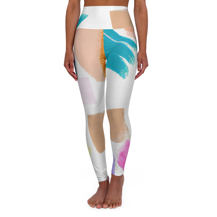 Womens High-waist Fitness Legging Yoga Pants - Pastel Pattern - Womens