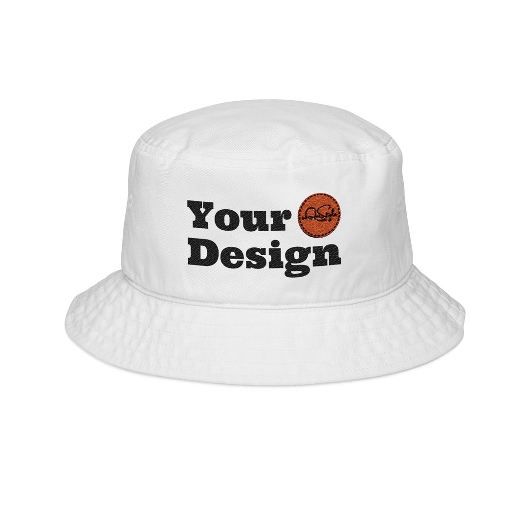 Custom Embroidered White Bucket Hat