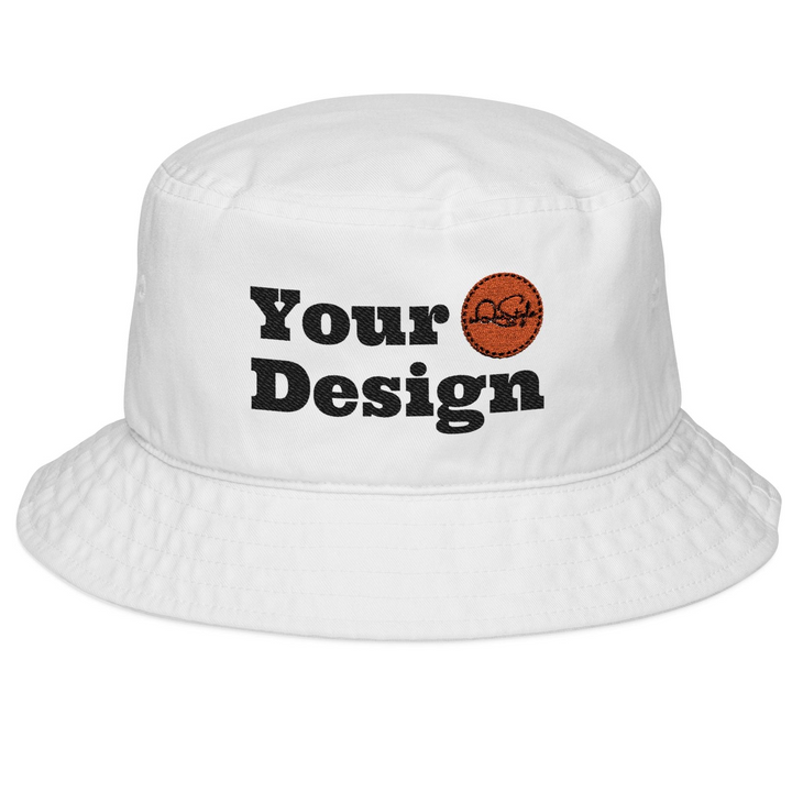 Custom Embroidered White Bucket Hat