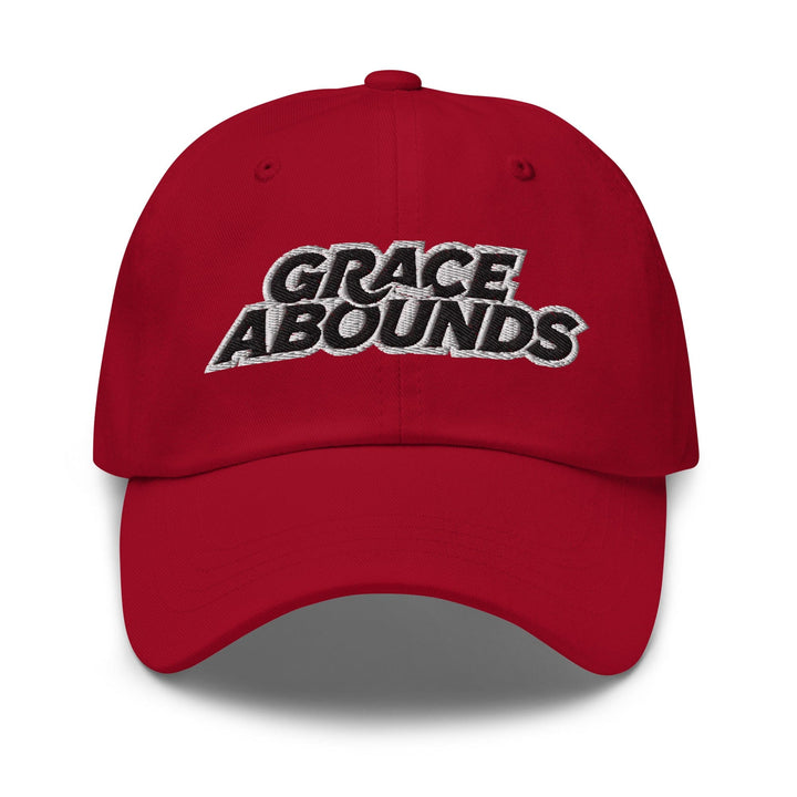 3d Puff Embroidered Adjustable Baseball Cap Grace Abounds - Unisex | Baseball