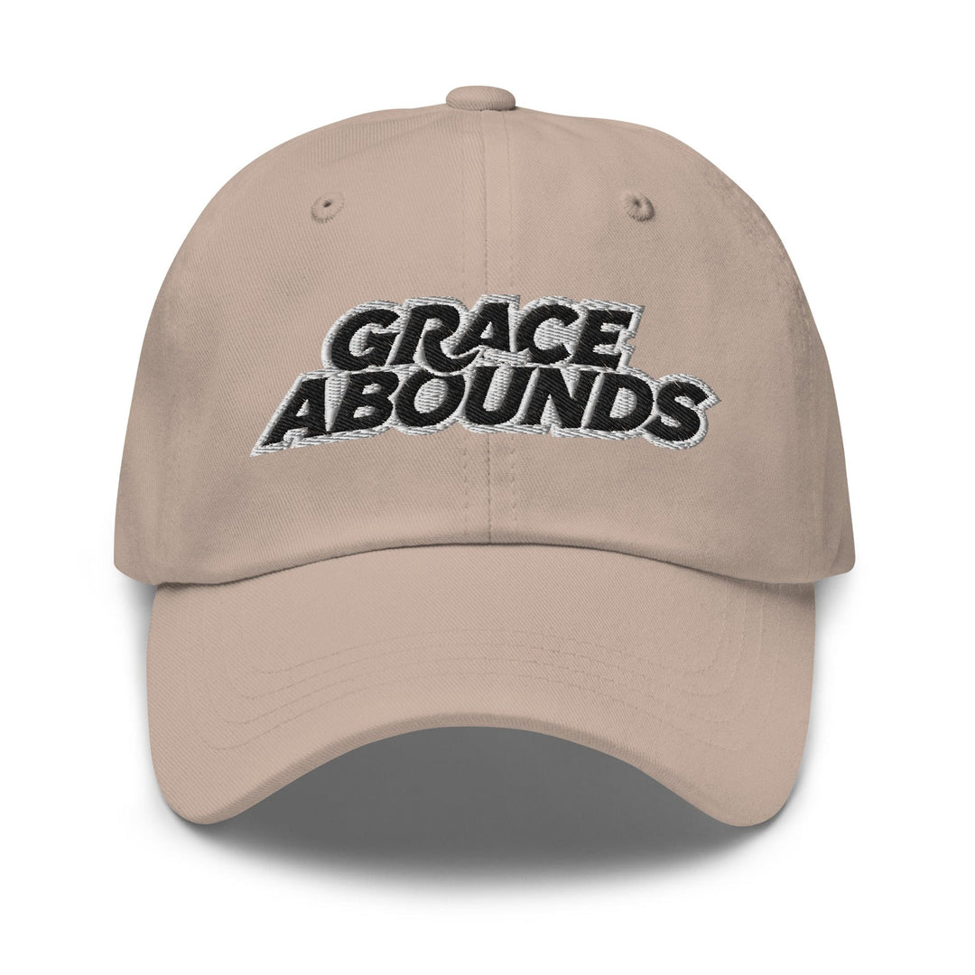 3d Puff Embroidered Adjustable Baseball Cap Grace Abounds - Unisex | Baseball