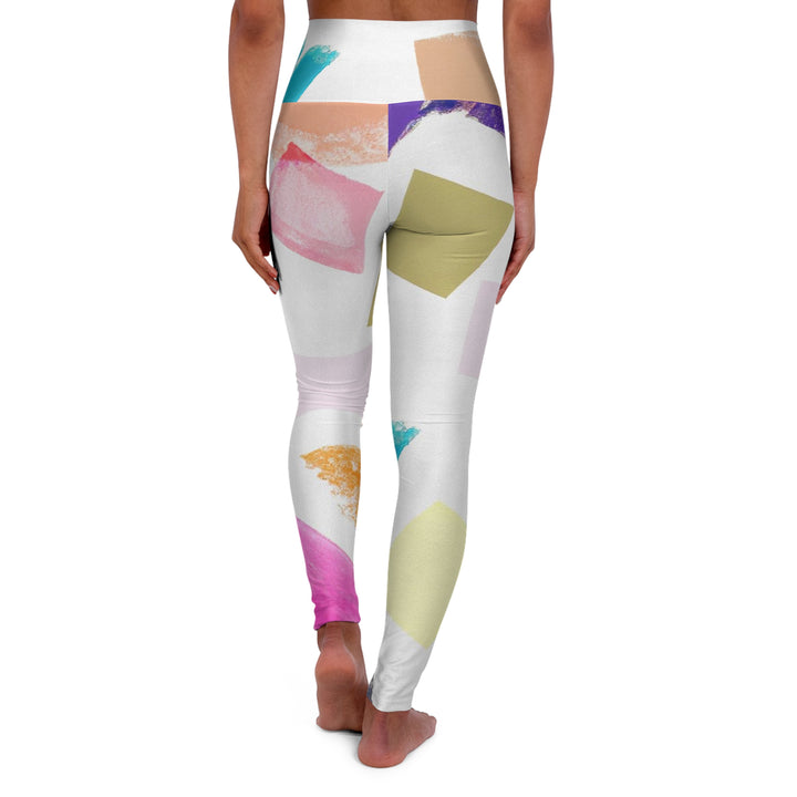 Womens High-waist Fitness Legging Yoga Pants - Pastel Pattern - Womens