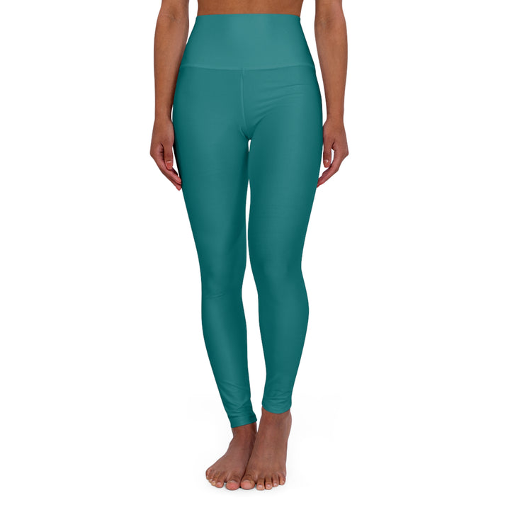 Womens High-waist Fitness Legging Yoga Pants Dark Teal Green - Womens