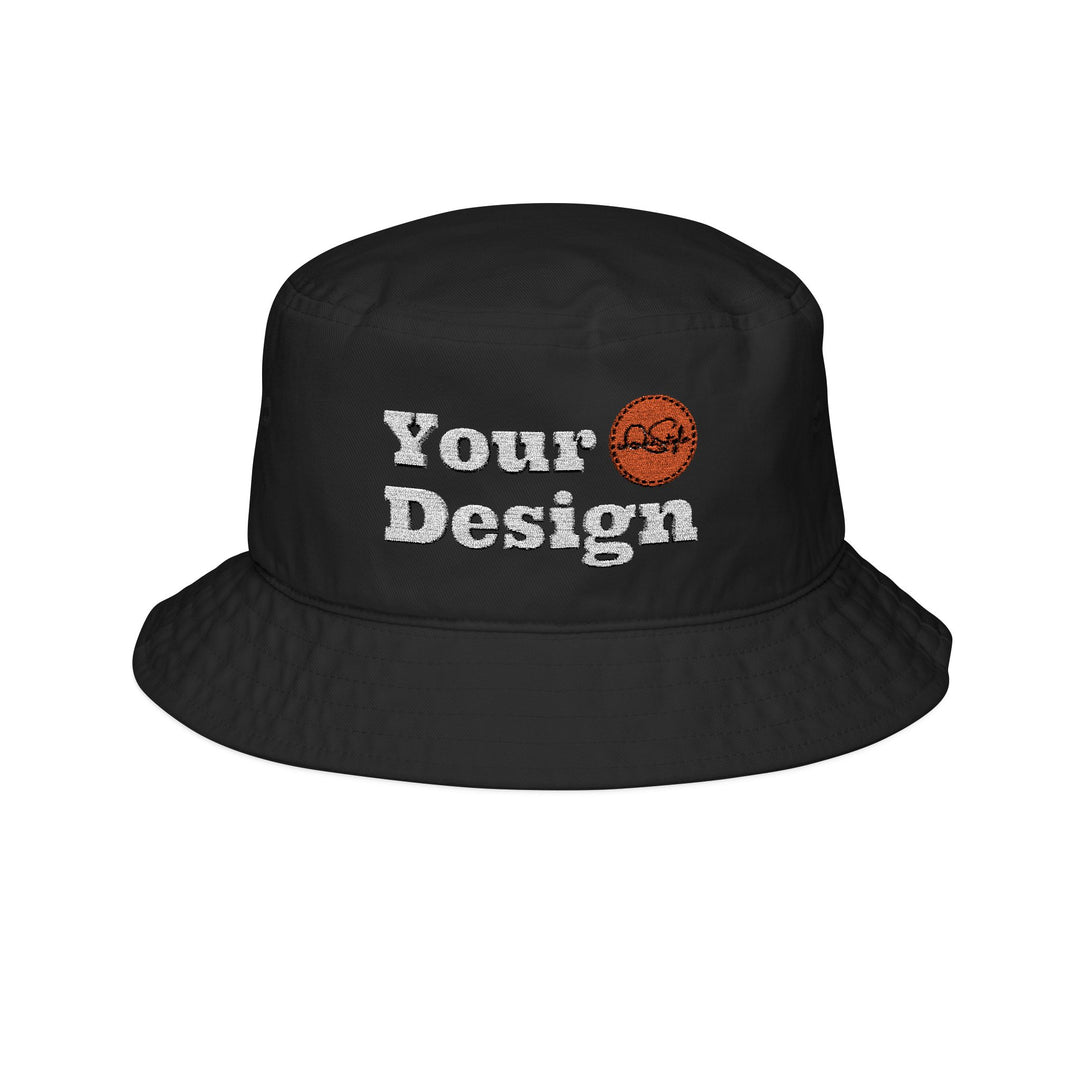 Custom Embroidered Black Bucket Hat