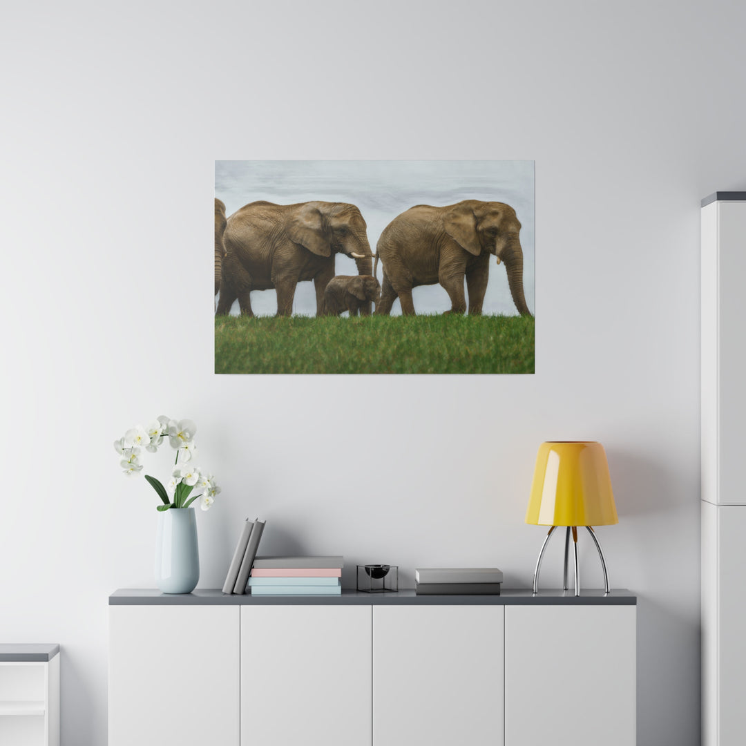 Wall Decor Giclee Fine Art Print - African Elephants Nature Safari Wildlife