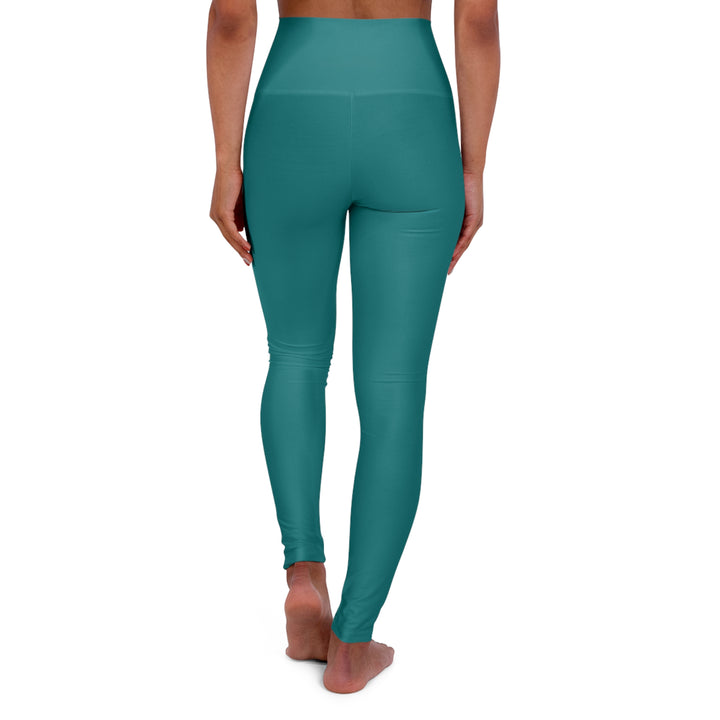 Womens High-waist Fitness Legging Yoga Pants Dark Teal Green - Womens