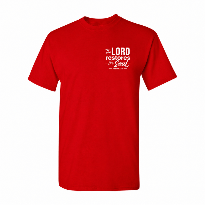 Graphic T-Shirt Inspirational Apparel inspired by Biblical Scripture Psalm 23:3