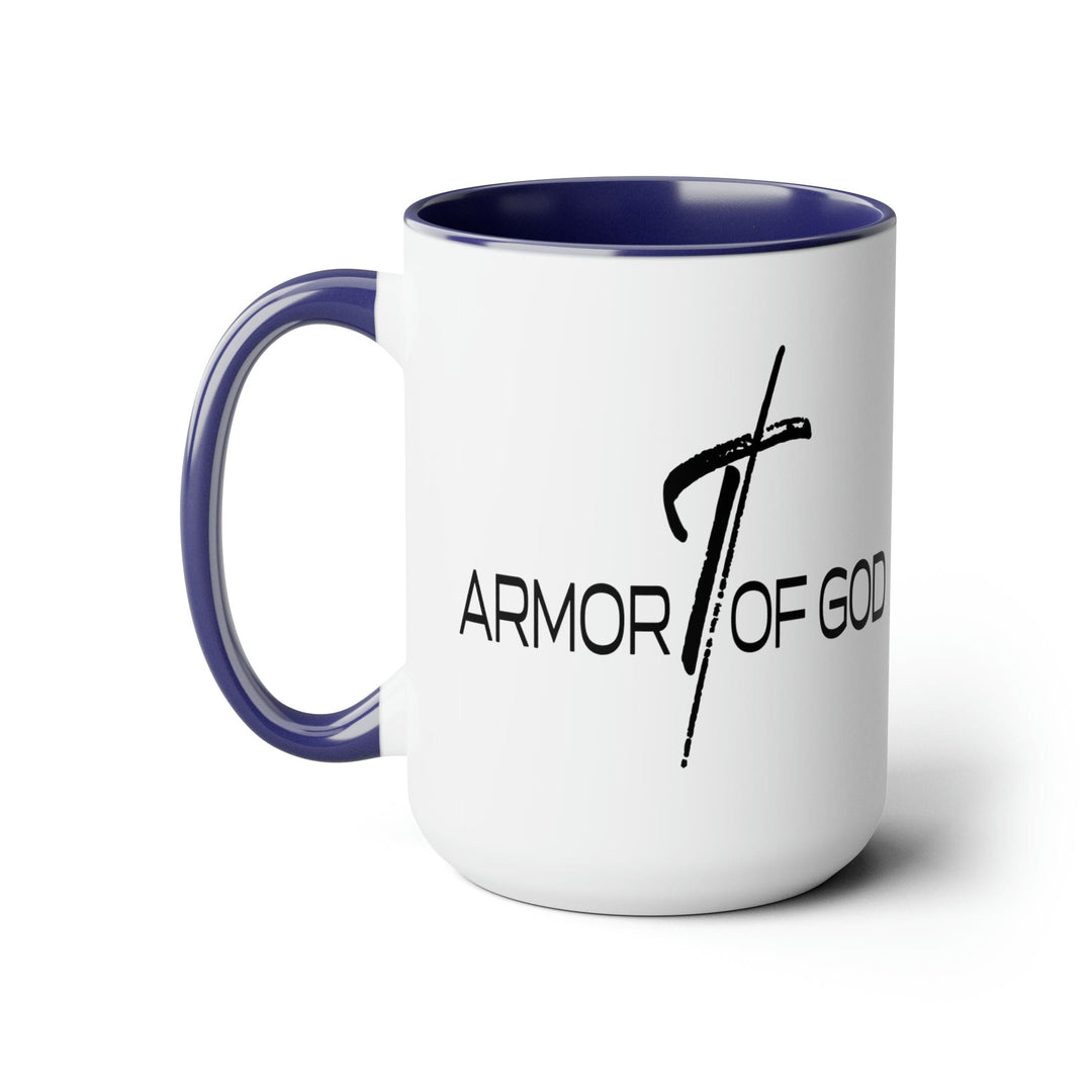 Accent Ceramic Coffee Mug 15oz - Armor of God Black Illustration - Decorative