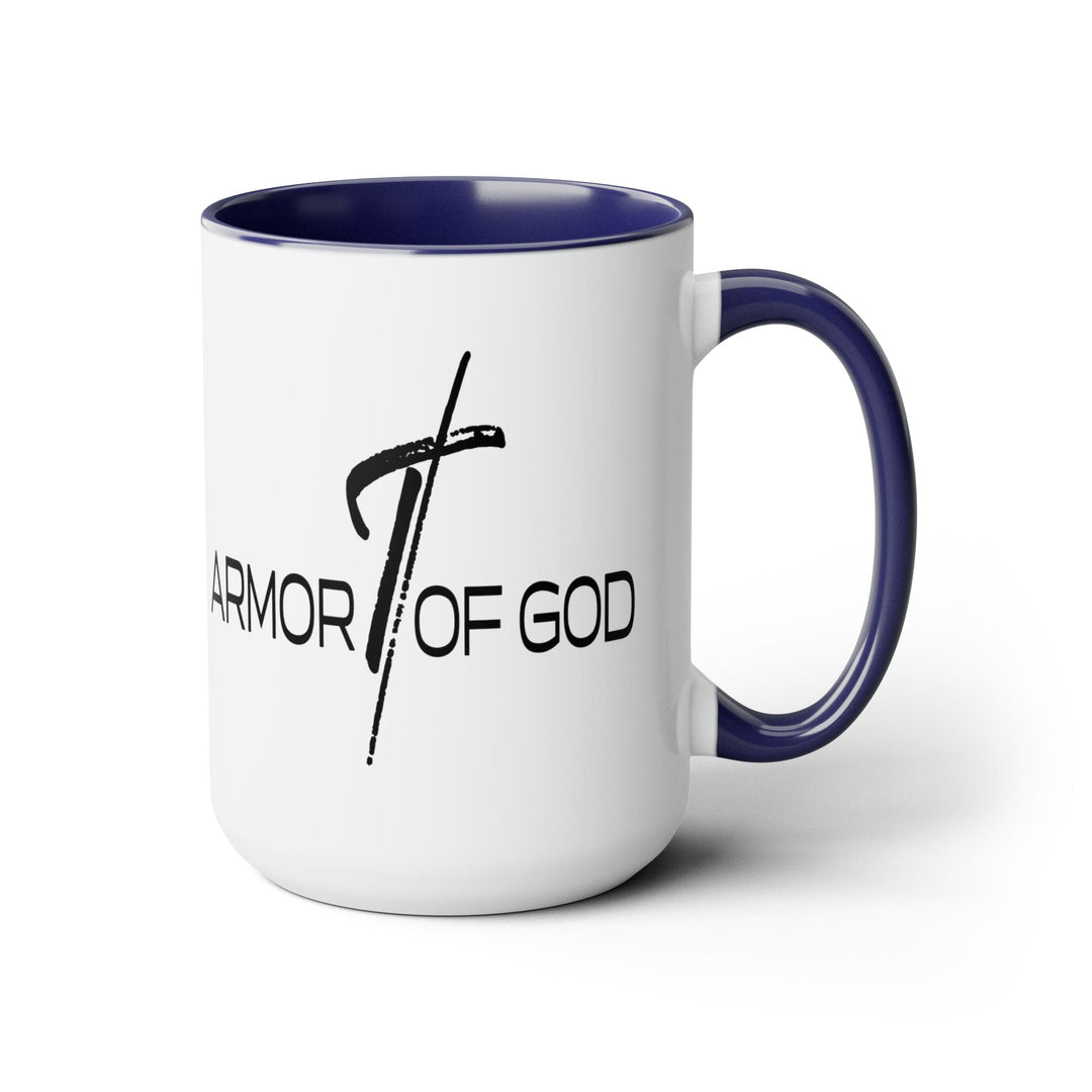 Accent Ceramic Coffee Mug 15oz - Armor of God Black Illustration - Decorative