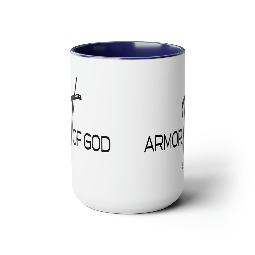 Accent Ceramic Coffee Mug 15oz - Armor of God Black Illustration - Decorative