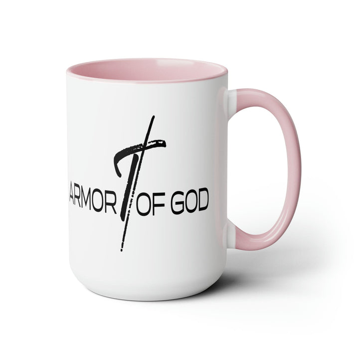 Accent Ceramic Coffee Mug 15oz - Armor of God Black Illustration - Decorative