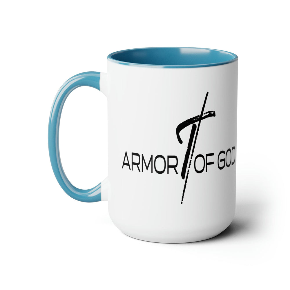 Accent Ceramic Coffee Mug 15oz - Armor of God Black Illustration - Decorative