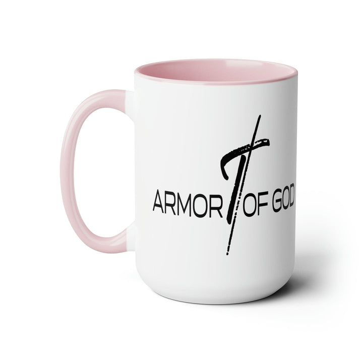 Accent Ceramic Coffee Mug 15oz - Armor of God Black Illustration - Decorative