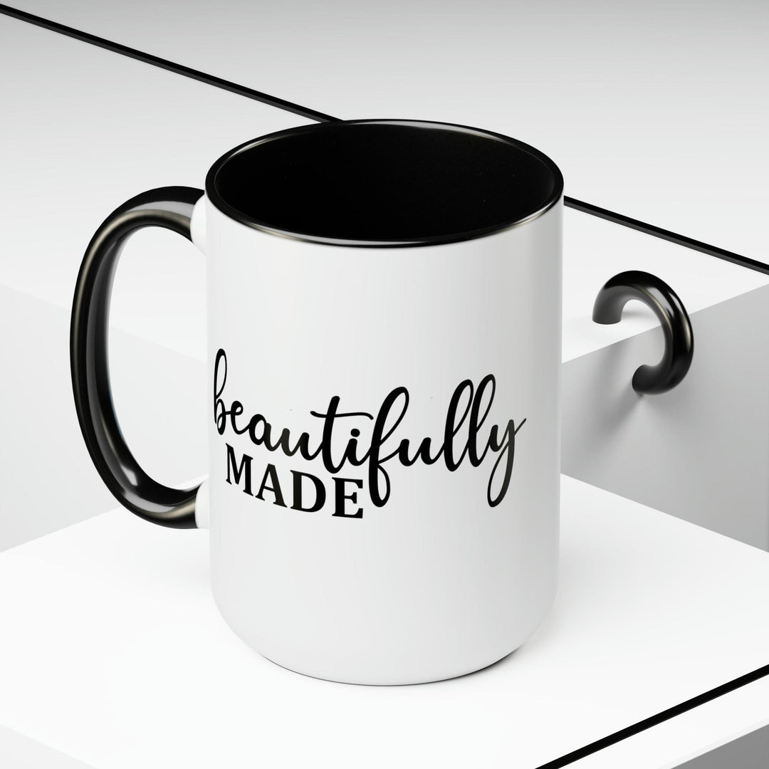 Accent Ceramic Coffee Mug 15oz - Beautifully Made - Inspiration Affirmation