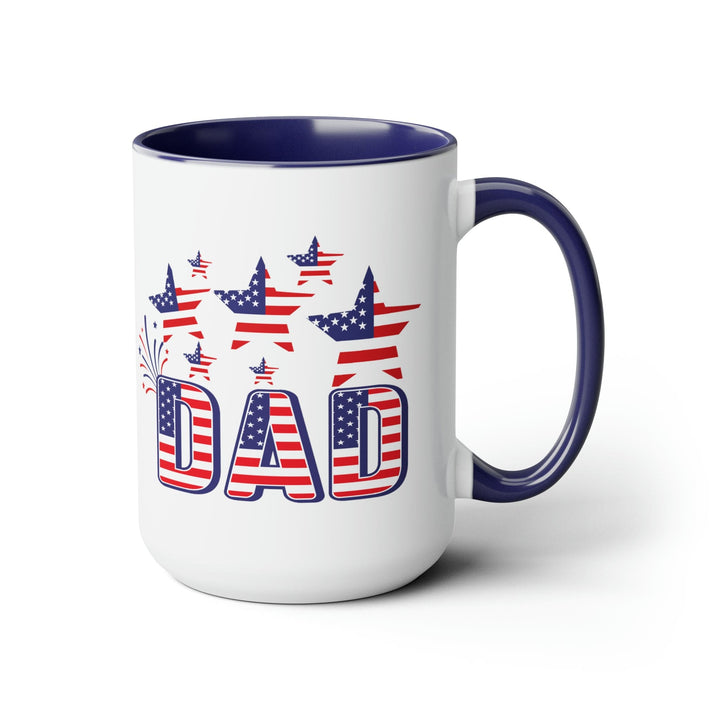 Accent Ceramic Coffee Mug 15oz - Dad Independence Day 4th Of July Celebration