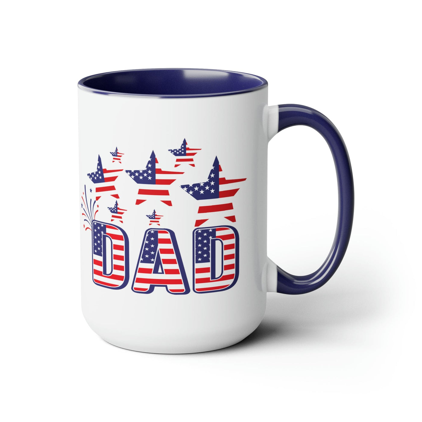 Accent Ceramic Coffee Mug 15oz - Dad Independence Day 4th Of July Celebration -