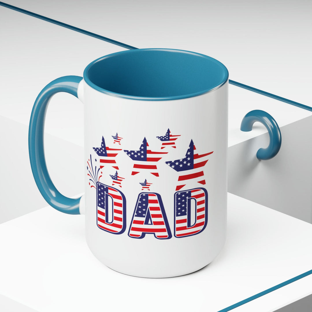 Accent Ceramic Coffee Mug 15oz - Dad Independence Day 4th Of July Celebration