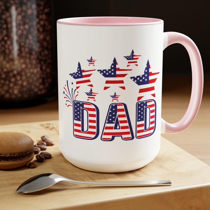 Accent Ceramic Coffee Mug 15oz - Dad Independence Day 4th Of July Celebration