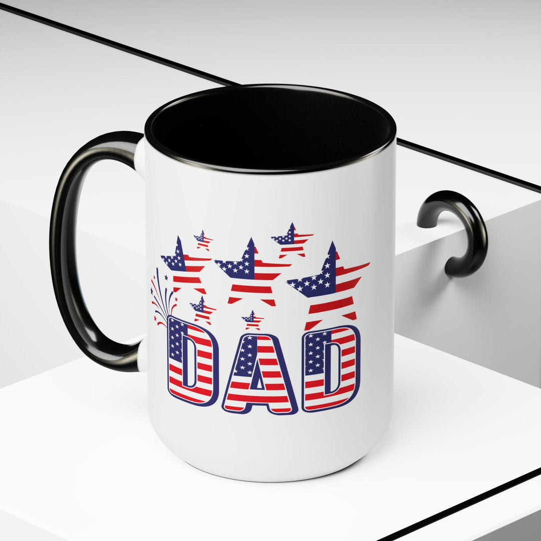 Accent Ceramic Coffee Mug 15oz - Dad Independence Day 4th Of July Celebration