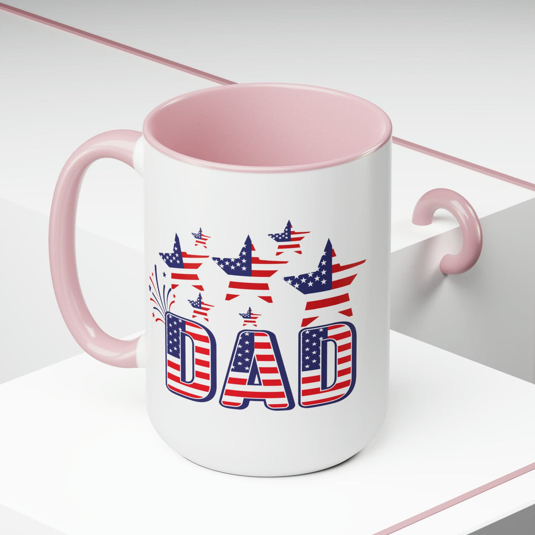 Accent Ceramic Coffee Mug 15oz - Dad Independence Day 4th Of July Celebration