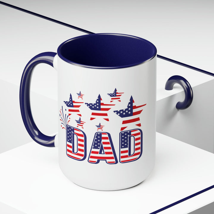 Accent Ceramic Coffee Mug 15oz - Dad Independence Day 4th Of July Celebration