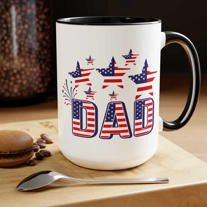 Accent Ceramic Coffee Mug 15oz - Dad Independence Day 4th Of July Celebration