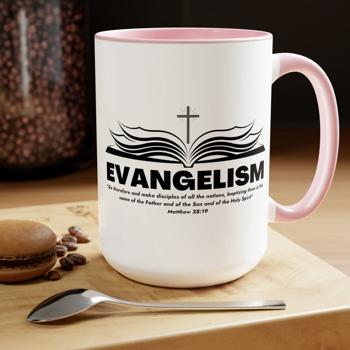 Accent Ceramic Coffee Mug 15oz - Evangelism - Go Therefore And Make Disciples