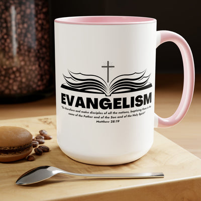 Accent Ceramic Coffee Mug 15oz - Evangelism - Go Therefore And Make Disciples -