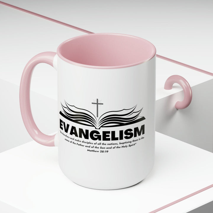 Accent Ceramic Coffee Mug 15oz - Evangelism - Go Therefore And Make Disciples