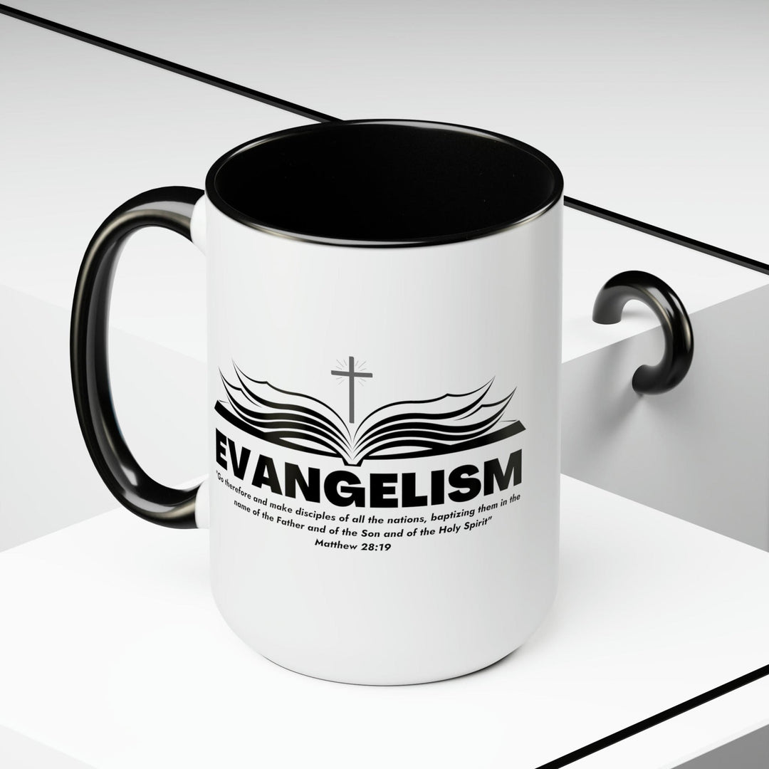 Accent Ceramic Coffee Mug 15oz - Evangelism - Go Therefore And Make Disciples