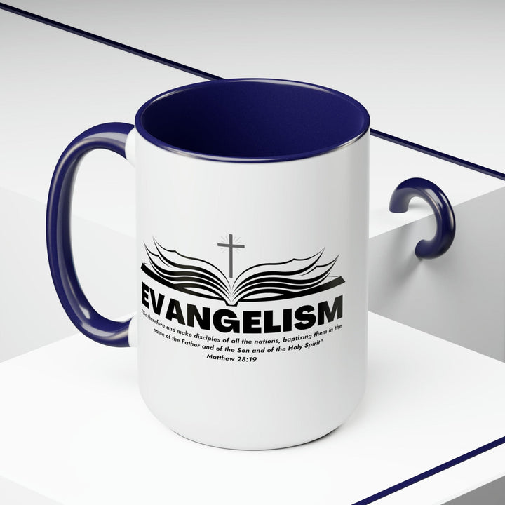 Accent Ceramic Coffee Mug 15oz - Evangelism - Go Therefore And Make Disciples