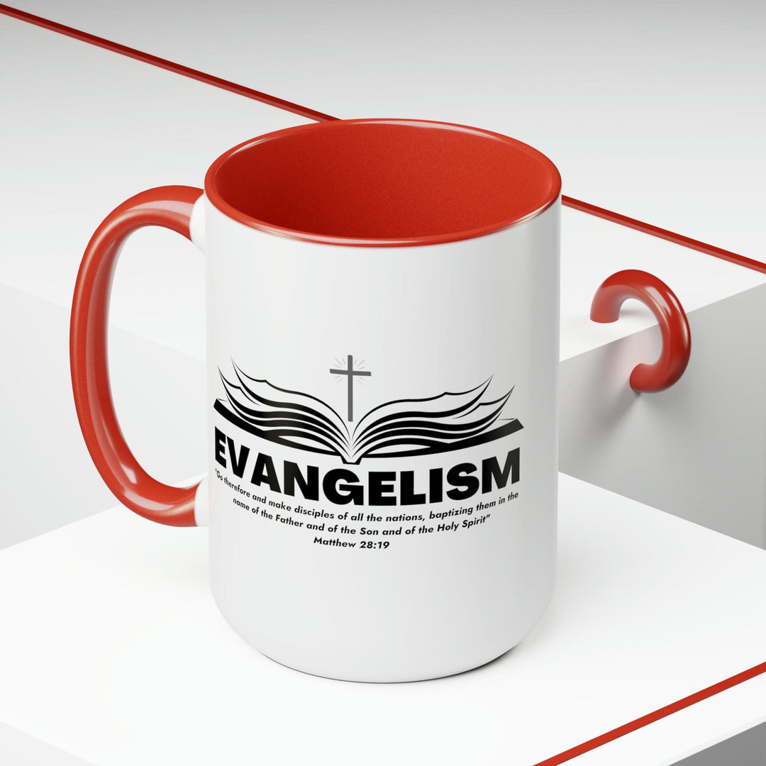 Accent Ceramic Coffee Mug 15oz - Evangelism - Go Therefore And Make Disciples