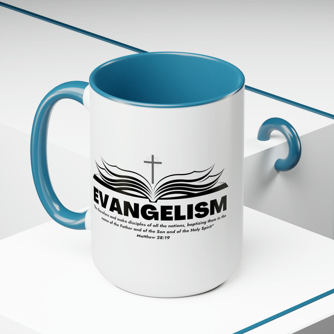 Accent Ceramic Coffee Mug 15oz - Evangelism - Go Therefore And Make Disciples