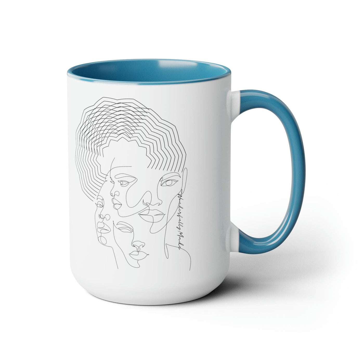 Accent Ceramic Coffee Mug 15oz - Every Woman Is Wonderfully Made Black