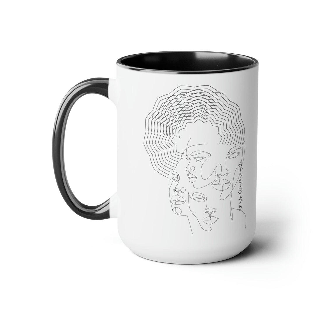 Accent Ceramic Coffee Mug 15oz - Every Woman is Wonderfully Made Black