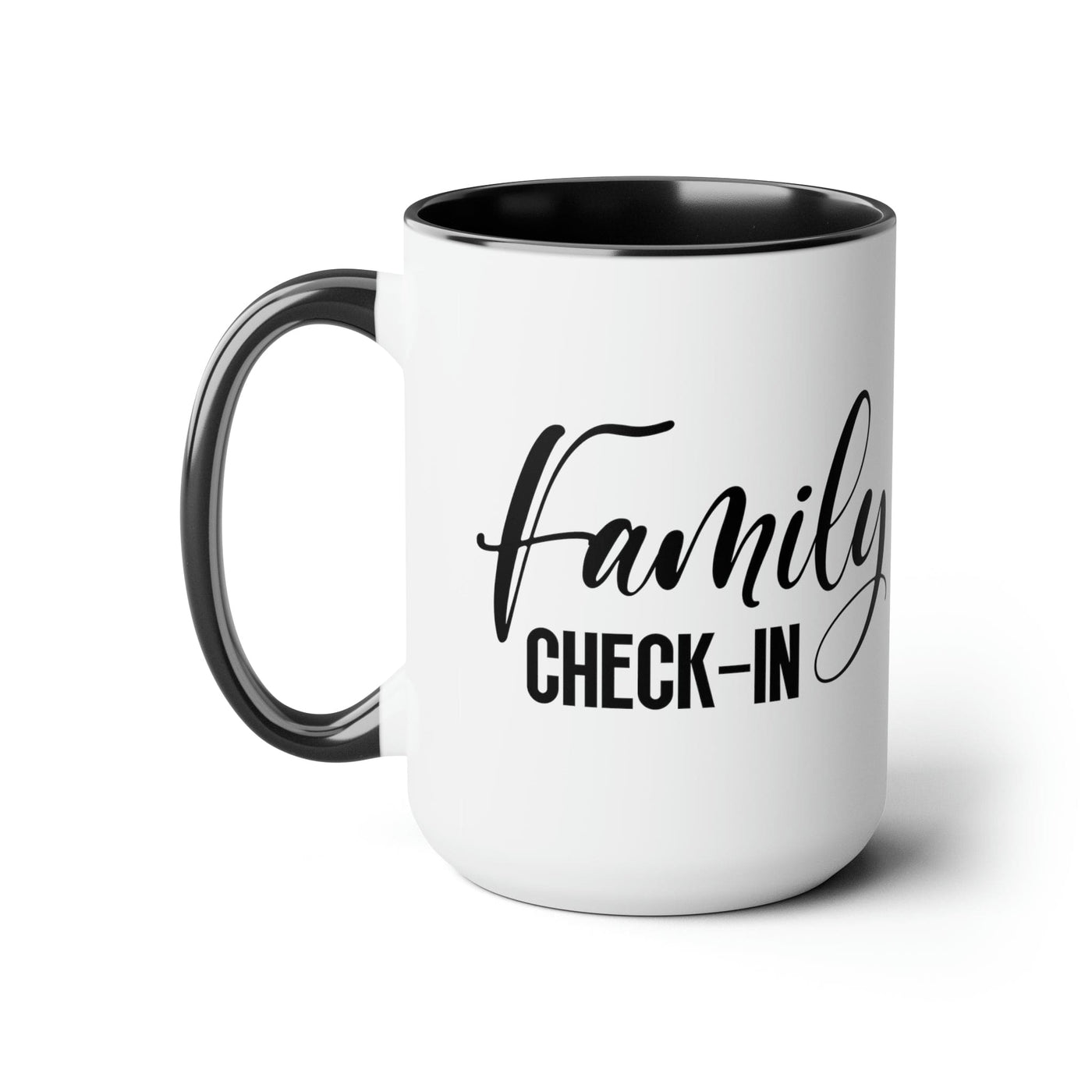 Accent Ceramic Coffee Mug 15oz - Family Check In Family Reunion Family Fun