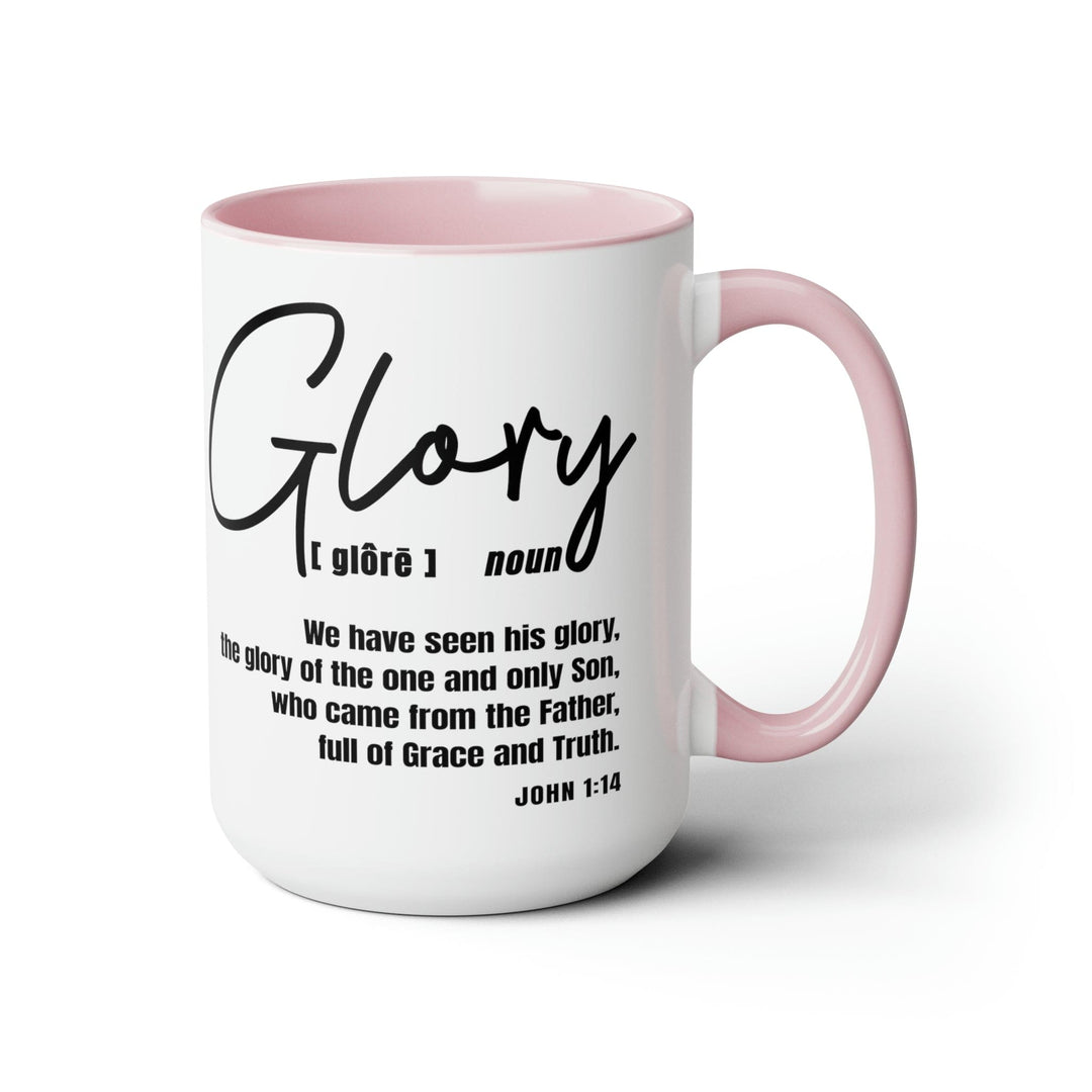 Accent Ceramic Coffee Mug 15oz - Glory - Christian Inspiration Black