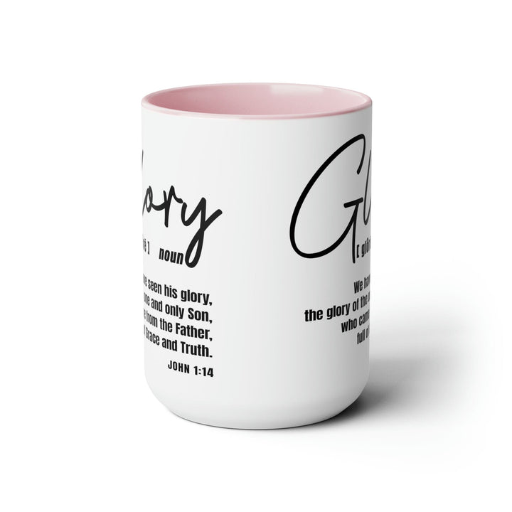 Accent Ceramic Coffee Mug 15oz - Glory - Christian Inspiration Black