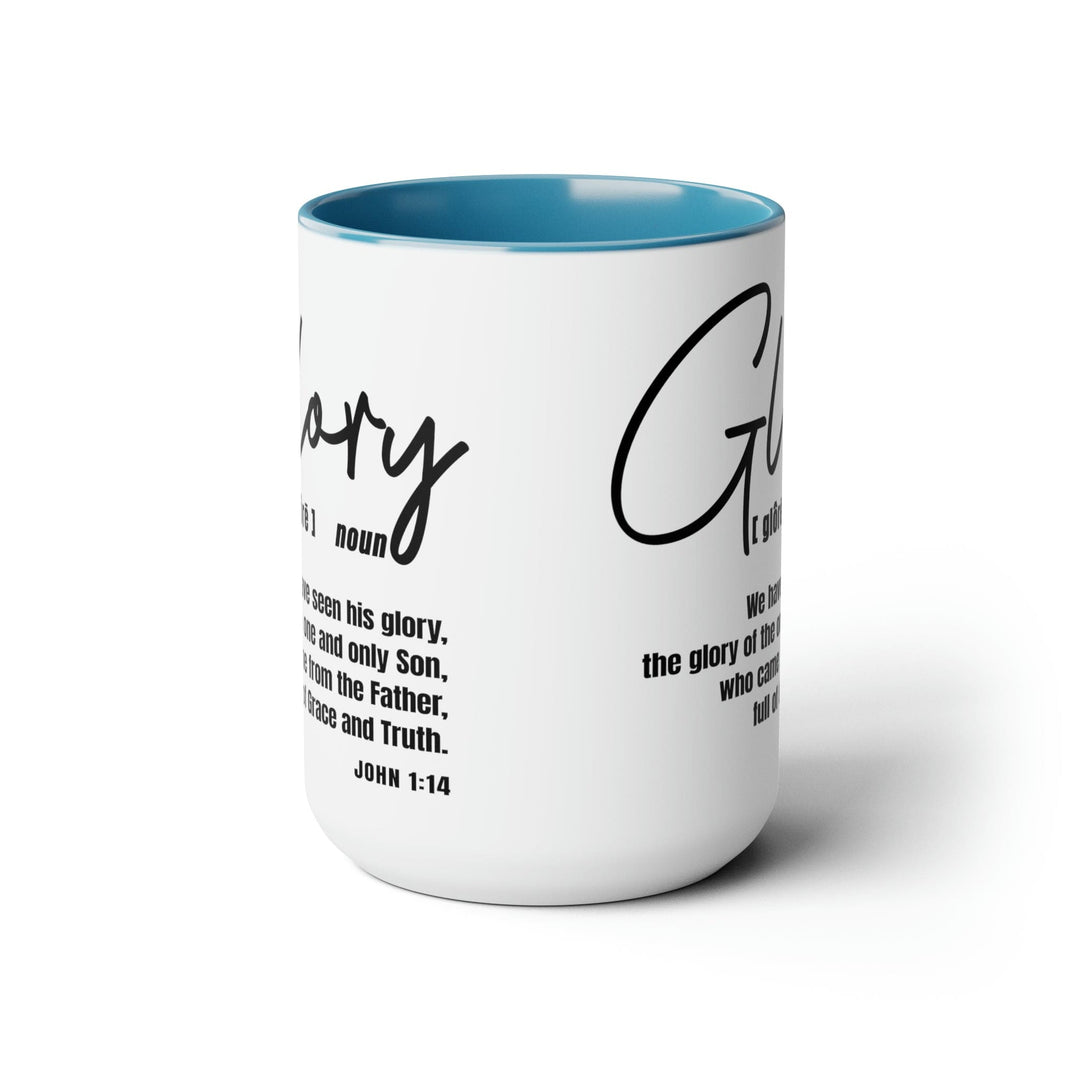 Accent Ceramic Coffee Mug 15oz - Glory - Christian Inspiration Black