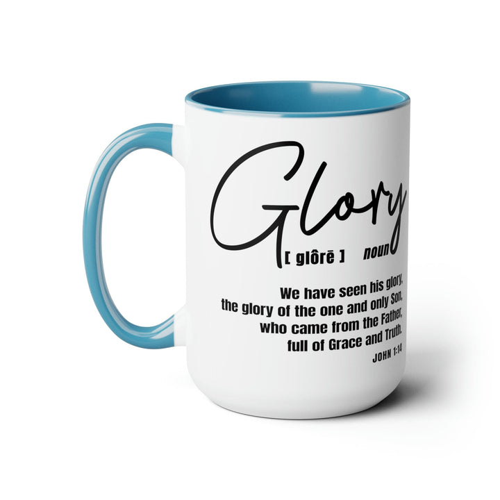 Accent Ceramic Coffee Mug 15oz - Glory - Christian Inspiration Black