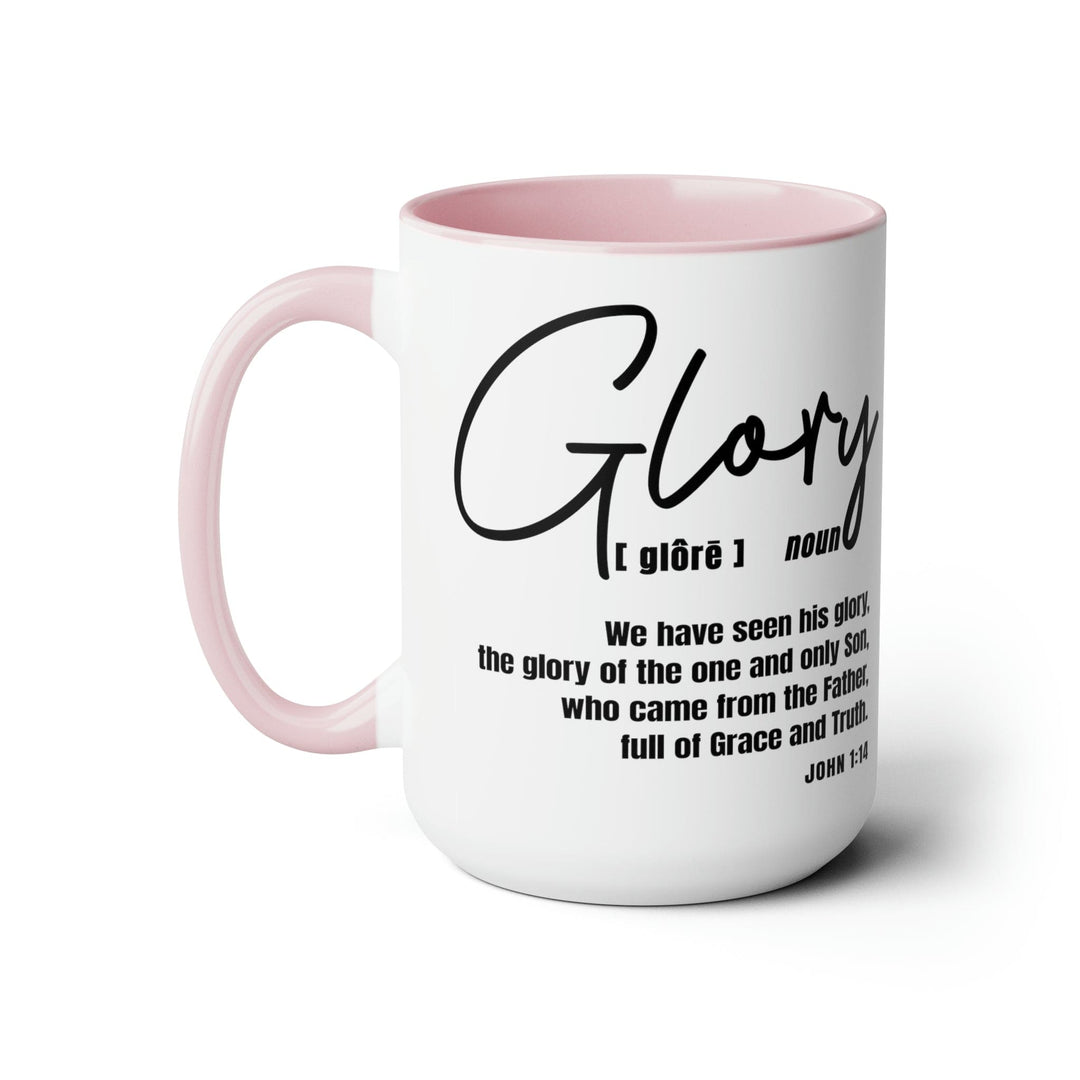 Accent Ceramic Coffee Mug 15oz - Glory - Christian Inspiration Black