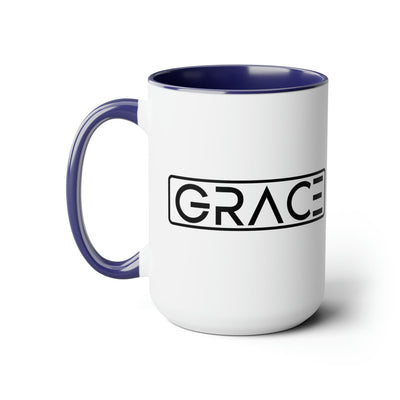 Accent Ceramic Coffee Mug 15oz - Grace Christian Black Illustration