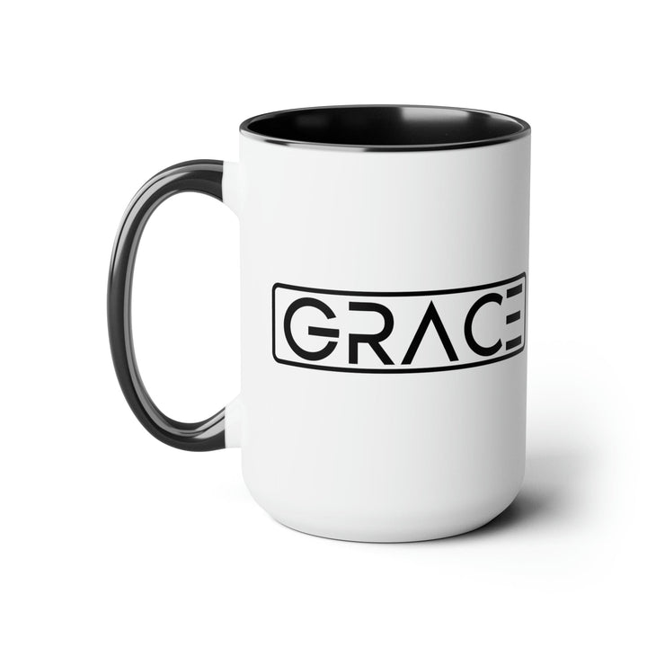 Accent Ceramic Coffee Mug 15oz - Grace Christian Black Illustration