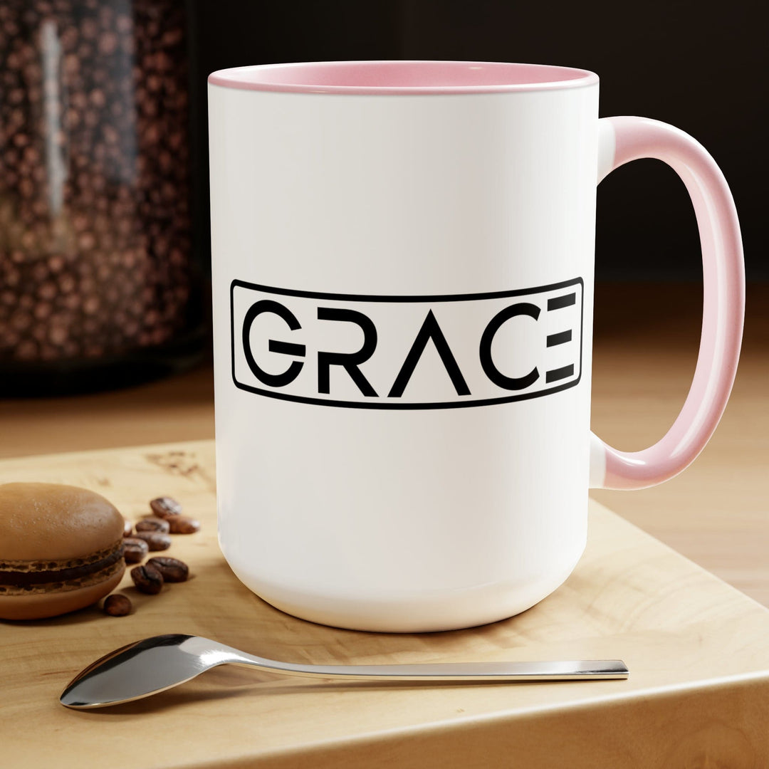 Accent Ceramic Coffee Mug 15oz - Grace Christian Black Illustration