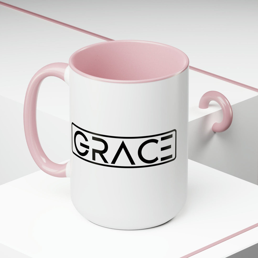 Accent Ceramic Coffee Mug 15oz - Grace Christian Black Illustration