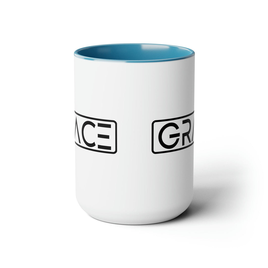 Accent Ceramic Coffee Mug 15oz - Grace Christian Black Illustration