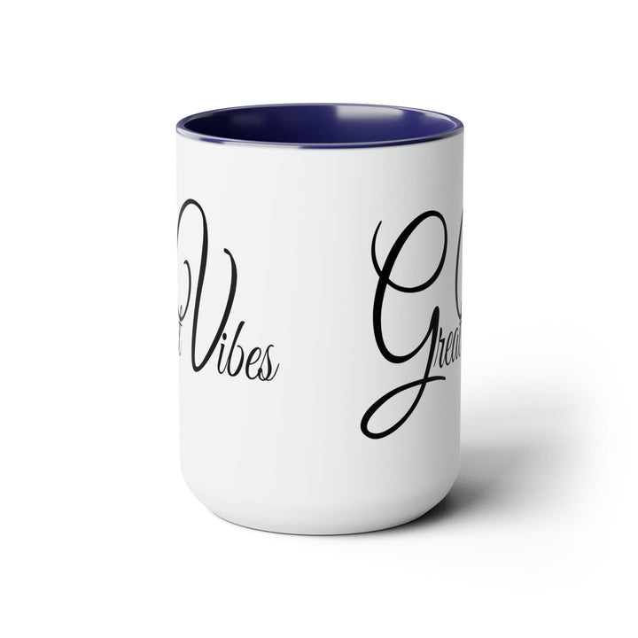 Accent Ceramic Coffee Mug 15oz - Great Vibes Black Illustration - Decorative