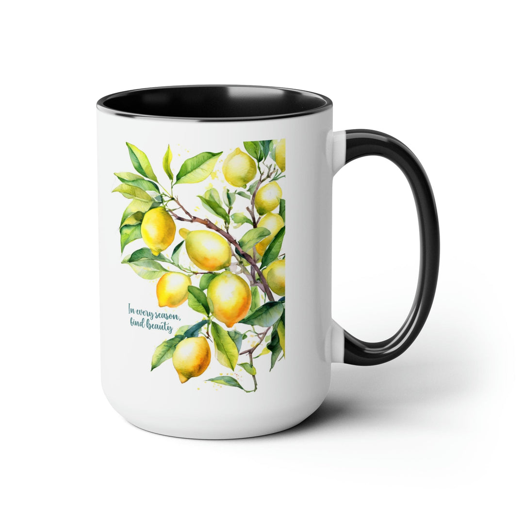 Accent Ceramic Coffee Mug 15oz - in Every Season Find Beauty Lemon Tree